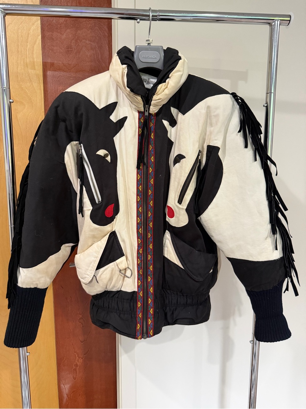 Vintage Rare Collectible Neiman Marcus Puffer Coat Horses Equestrian Southwester